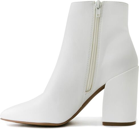 Sugar Women's Winter Chelsea Booties - Chunky High Heel, Pointed Toe, Fashion Ankle Boots-Evvie in Kuwait