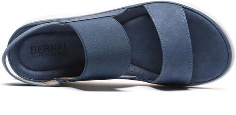 Bernal Comfortable Flat Sandals for Women Thick Sole Waterproof Arch Support Summer Slide Sandals for Beach, Home, Indoor Outdoor Use with Elastic Straps in Kuwait