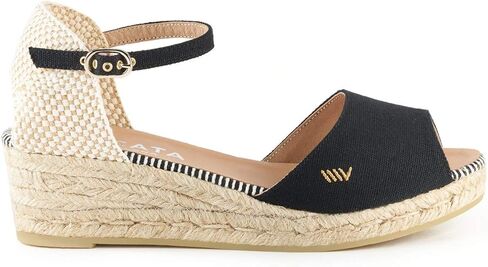 صندل نسائي من VISCATA Cavall Espadrille مصنوع يدويًا بكعب منخفض من إسبانيا بكعب 2 بوصة مع قماش قطني عضوي مسامي ونعل أوسط من الجوت الطبيعي بنسبة 100% لجميع المناسبات: كاجوال، عمل، حفلة in Saudi Arabia
