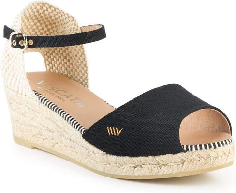 صندل نسائي من VISCATA Cavall Espadrille مصنوع يدويًا بكعب منخفض من إسبانيا بكعب 2 بوصة مع قماش قطني عضوي مسامي ونعل أوسط من الجوت الطبيعي بنسبة 100% لجميع المناسبات: كاجوال، عمل، حفلة in Saudi Arabia