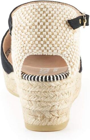 صندل نسائي من VISCATA Cavall Espadrille مصنوع يدويًا بكعب منخفض من إسبانيا بكعب 2 بوصة مع قماش قطني عضوي مسامي ونعل أوسط من الجوت الطبيعي بنسبة 100% لجميع المناسبات: كاجوال، عمل، حفلة in Saudi Arabia