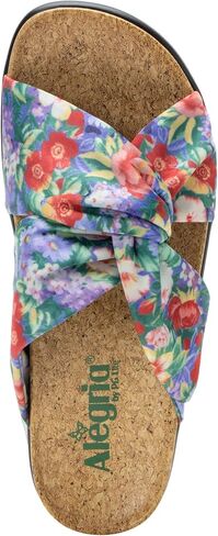 Alegria Women Rylie Vegan Leather Lightweight Platform Satin Scarf Tie Slide Sandal in Saudi Arabia