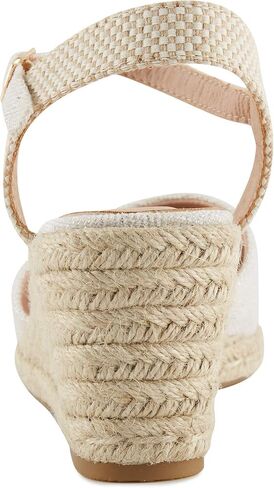 Alexis Leroy Women’s Embroidered Closed Toe Buckle Strap Espadrilles Wedge Sandals in Saudi Arabia