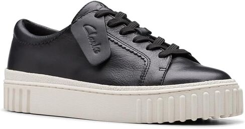 Clarks Women's Mayhill Walk Sneakers, Black Leather, 9.5 M US in Saudi Arabia