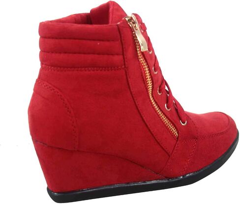 TZ 56 Womens High Top Sneakers Fashion Classic Lace Up Comfortable Wedge Walking Shoes in Saudi Arabia