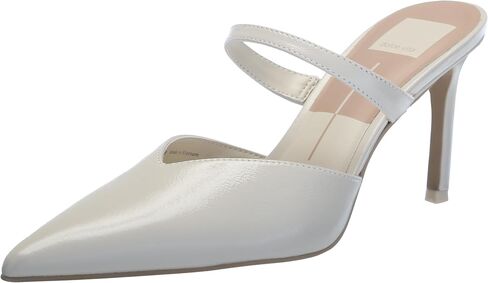 Dolce Vita Women's KANIKA Heeled Sandal, WHITE CRINKLE PATENT, 7.5 in Saudi Arabia