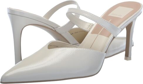 Dolce Vita Women's KANIKA Heeled Sandal, WHITE CRINKLE PATENT, 7.5 in Saudi Arabia