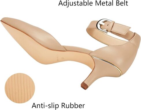 JENN ARDOR Heels Kitten Pumps for Women 2 inch Dressy Low Heel Comfortable Dress Shoes Ankle Strap Wedding Evening Formal Elegant Shoes for Women Bride in Saudi Arabia