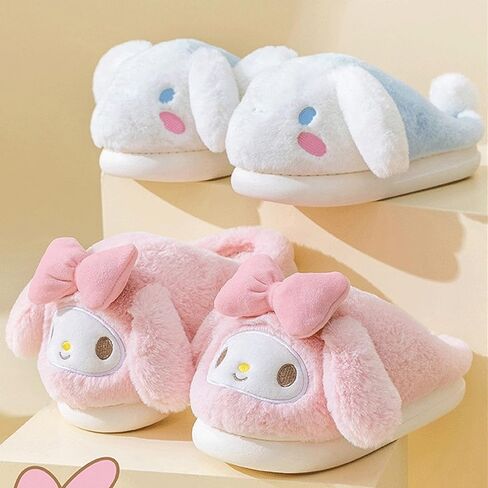 شباشب أنيمي سينامورول الغامضة شباشب منزل ميلودي مغلقة عند الأصابع مفتوحة من الخلف نعال إسفنجية مع نعل مطاطي للنساء in Kuwait