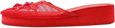 LAVRA Women's Chinese Sequin Mesh Floral Slipper Platform Sandals in Saudi Arabia