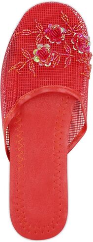 LAVRA Women's Chinese Sequin Mesh Floral Slipper Platform Sandals in Saudi Arabia