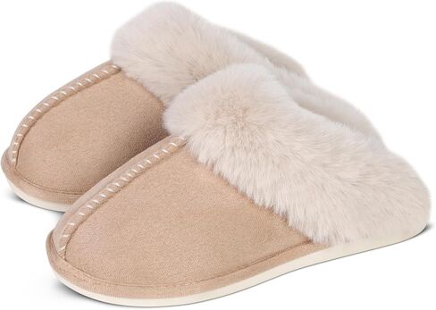 SNOWDROP Women's Slippers,Memory Foam Non-Slip Soft Warm And Cozy Fluffy Fuzzy Faux Fur Slippers,Indoor Outdoor House Slippers in Saudi Arabia