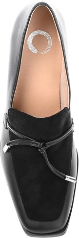 Journee Collection Womens Crawford Loafer Style Pumps with Square Toe and Bow Accent in Saudi Arabia