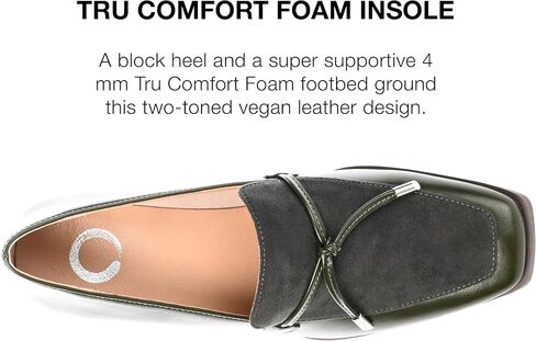 Journee Collection Womens Crawford Loafer Style Pumps with Square Toe and Bow Accent in Saudi Arabia