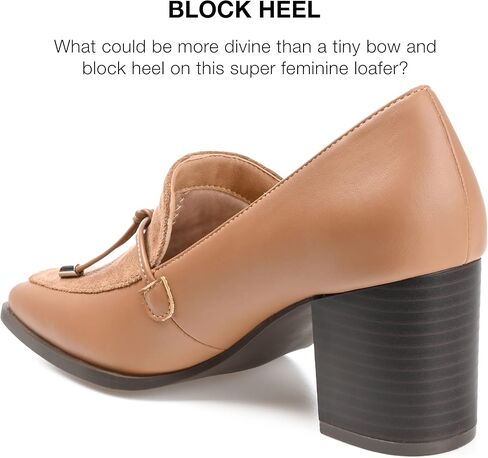 أحذية Journee Collection للسيدات من طراز Crawford Loafer مع مقدمة مربعة ولمسة فيونكة in Kuwait