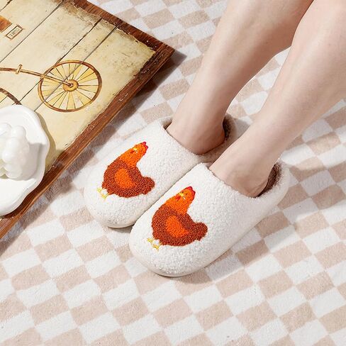 Cute Animal Slippers for Women Man Cartoon Animal Slippers for Woman Fuzzy Memory Foam Winter Warm Fluffy Shoes in Saudi Arabia