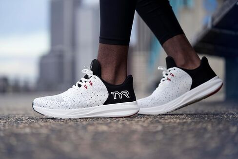 TYR Unisex Techknit RNR-1 Trainer Running Shoes Sneaker, White/Black, 11.5 US Men in Kuwait