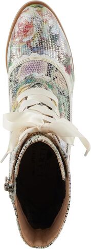 Spring Step L'Artiste Women's BEWITCH-PYTHON Metallic Animal Print Boots - Satin Ribbon Lace, Inside Zipper, Salsa Heel in Saudi Arabia