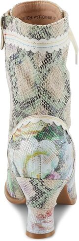 Spring Step L'Artiste Women's BEWITCH-PYTHON Metallic Animal Print Boots - Satin Ribbon Lace, Inside Zipper, Salsa Heel in Saudi Arabia