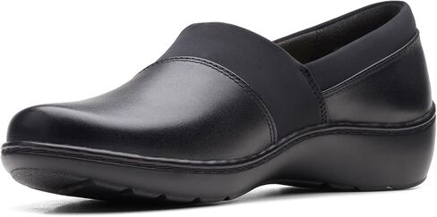 حذاء نسائي من Clarks Cora Heather Loafer مصنوع من نسيج كومبي أسود in Saudi Arabia