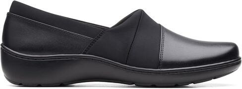 حذاء نسائي من Clarks Cora Heather Loafer مصنوع من نسيج كومبي أسود in Saudi Arabia