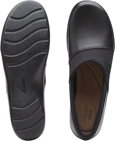 حذاء نسائي من Clarks Cora Heather Loafer مصنوع من نسيج كومبي أسود in Saudi Arabia