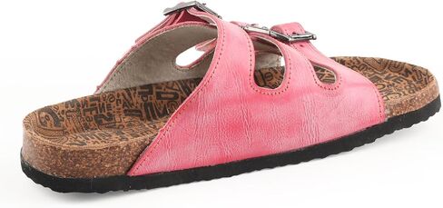 TMA EYES Womens Flat Slide Sandals with Arch Support Strap Adjustable Buckle Non Slip Rubber Sole in Saudi Arabia