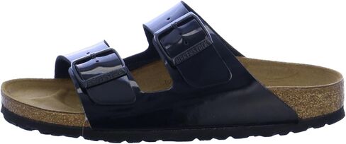 Birkenstock Women's ARIZONA Birko-Flor Patent Open Toe Sandals, Black (Schwarz Lack), 4.5 UK in Saudi Arabia