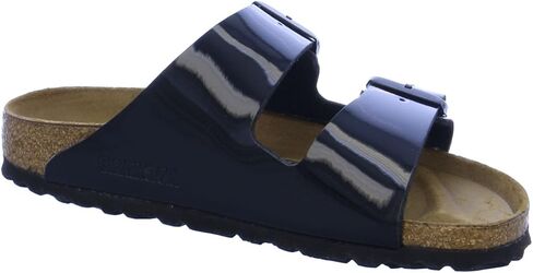 Birkenstock Women's ARIZONA Birko-Flor Patent Open Toe Sandals, Black (Schwarz Lack), 4.5 UK in Saudi Arabia