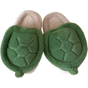 Women's Plush Cute Turtle Slippers Comfortable Men's Anti slip Home Thick Sole Winter and Autumn Cotton Slippers