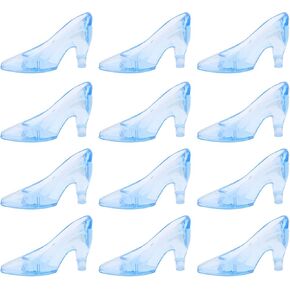 Cabilock Mini Crystal Shoes 12pcs Mini Princess Inspired Slipper High Heel Shoe Party Decoration for Weddings Birthday Party