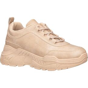 أحذية رياضية نسائية من ILLUDE ذات نعل سميك ورباط للمشي، أحذية رياضية مكتنزة عصرية كاجوال للأب in Kuwait