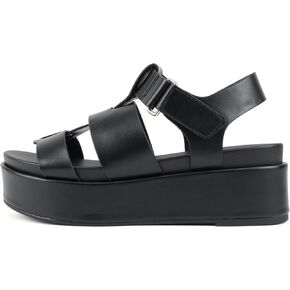 Soda “Amenda" ~ Women Round Toe Fisherman Platform Low Heel Wedge Sandal with Adjustable Ankle Strap