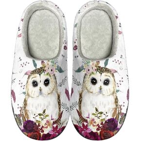 Women Indoor Slippers Fashion Animal Print Comfortable Non-slip House Shoes for Bedroom Kitchen Living Room