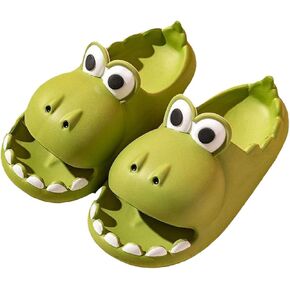 Womens Dinosaur Pillow Slides Sandals Cute Big Mouth Slippers for Men Funny Dinosaur Summer Slide Soft Shower Slippers for Women Casual Beach Shoes Unisex