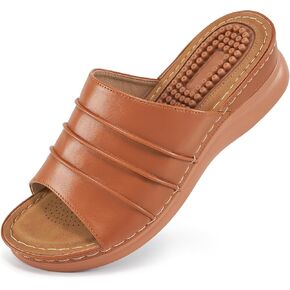 Aomigoct Wedge Sandals for Women Shoes: Summer Open Toe Casual Womens Sandals Dressy Comfortable Walking Wedges Beach