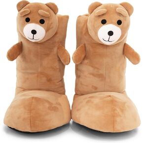 Snuggaboots Plush Teddy Bear Boots - Incredidbly Soft and Comfortable Premium Plushie Slippers