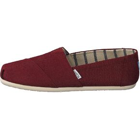 حذاء مسطح كاجوال للسيدات من TOMS Alpargata سهل الارتداء - عنابي