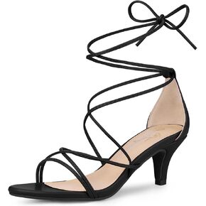 Perphy Strappy Lace Up Kitten Heels Sandals for Women