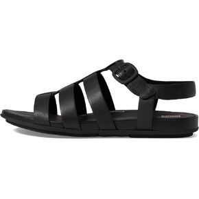 FitFlop Gracie Rubber-Buckle Leather Fisherman Sandals