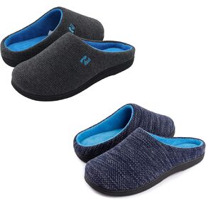 مجموعة RockDove مكونة من زوجين - مقاس أمريكي 9-10 شبشب إسفنجي ذو ذاكرة أصلي للسيدات بلونين (رمادي داكن وأزرق ودنيم/أزرق سماوي) in Kuwait