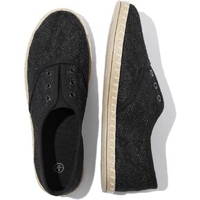 Moudki Women's Flats Mesh Slip-On Shoes Espadrilles Flats Closed Toe Cute Loafer Breathable Casual Shoes for Women (Two Ways: lace up & slip on)