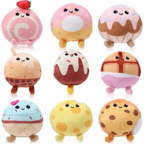 Libima 9 Pcs Mini Stuffed Keychains 3.15 Inch Small Plush Bulk Ornaments for Kids Birthday Party Favors Gifts Xmas Tree Hanging Stocking Stuffers (Flying Animals)