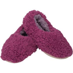 Elanze Designs Two Tone Womens Plush Lined Cozy Non Slip Indoor Soft Slippers