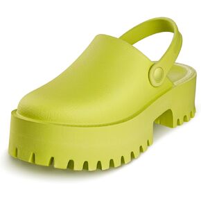 Women Platform Thick Soled Slippers,Beige Slip On Clogs Casual Non Home Lazy Waterproof Fashion Sandals (Cyan,10)