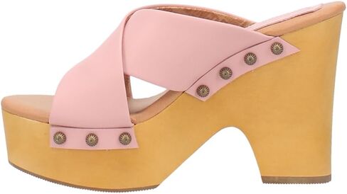 Dingo Womens Driftwood Studded Platform Athletic Sandals Casual High Heel 3" & Up - Black in Kuwait