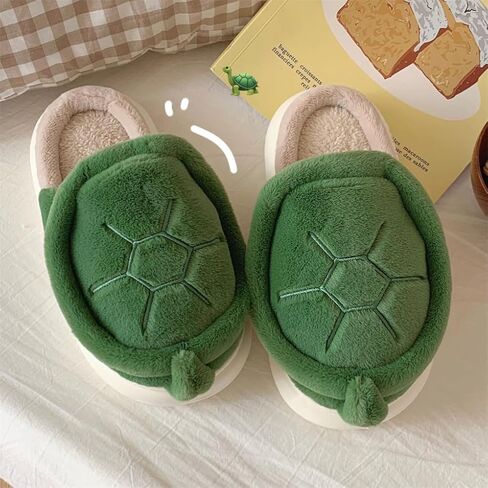Women's Plush Cute Turtle Slippers Comfortable Men's Anti slip Home Thick Sole Winter and Autumn Cotton Slippers in Saudi Arabia