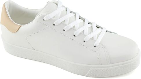 Marc Joseph New York Womens Casual Comfortable Genuine Leather Lightweight Low Top Fashion Slip-On Laceup Walking Sneaker Flat Shoes in Saudi Arabia
