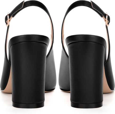 Women's Pumps, Block Heel Round Toe Dress Pumps Shoes for Women, Classic Round Toe High Chunky Heel Pumps in Saudi Arabia