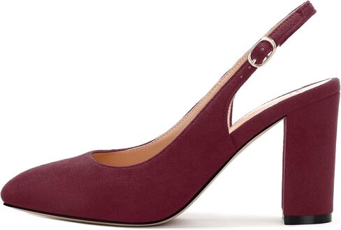 Women's Pumps, Block Heel Round Toe Dress Pumps Shoes for Women, Classic Round Toe High Chunky Heel Pumps in Saudi Arabia